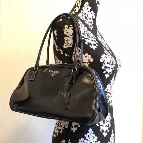 Prada Handbags - Authentic Patton leather black Prada purse
